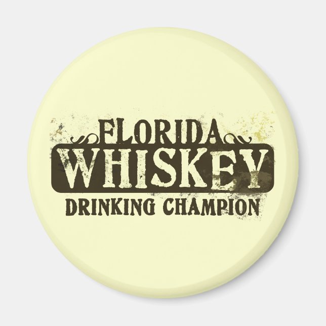 Imán Campeón de la bebida Whiskey de Florida (Frente)