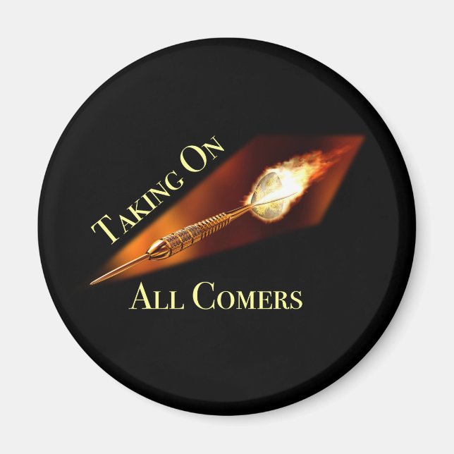 Imán Campeón de los dardos arremetiendo contra todos lo (Frente)