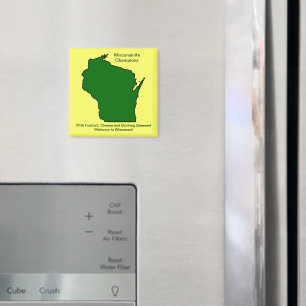 Imán Campeón de Wisconsin en fútbol, queso y cerveza