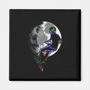 Imán Campeón Scooter iluminado por la luna - Arte Scoot