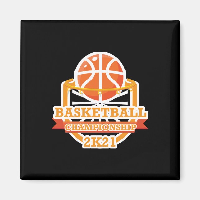 Imán Campeonato de Baloncesto Vintage (Frente)