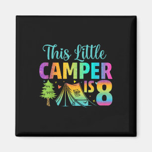 Imán Camper Kids Birthday 8 años Camping 8th B day