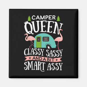 Imán Camper Queen Cly Sy Smart Y Camiseta Camping Rv Gi