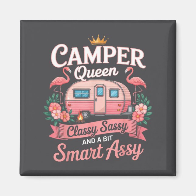 Imán Camper Queen Cly Sy Smart Y Camng Rv Women  (Frente)