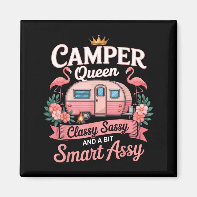 Imán Camper Queen Cly Sy Smart Y Camng Rv Women  (Frente)