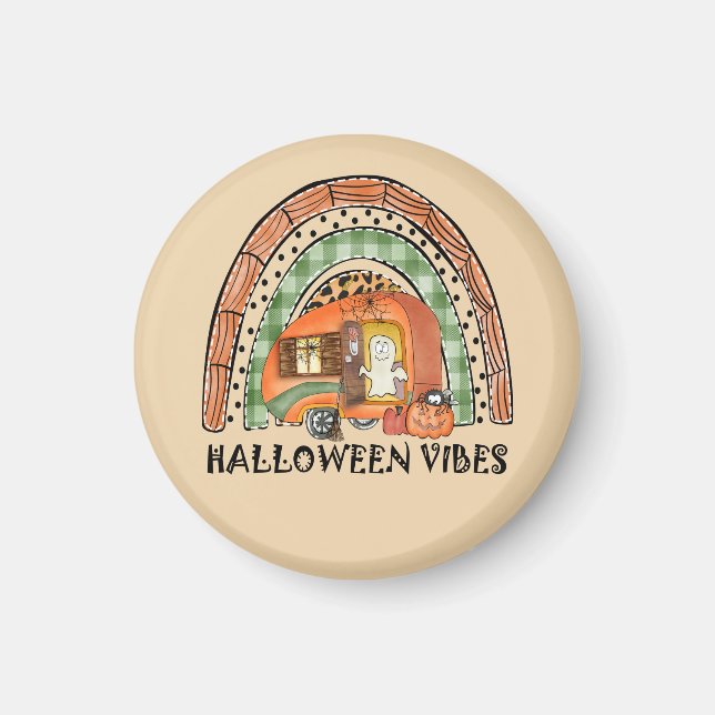 Imán Camper/ remolque de vibraciones de Halloween con a (Frente)