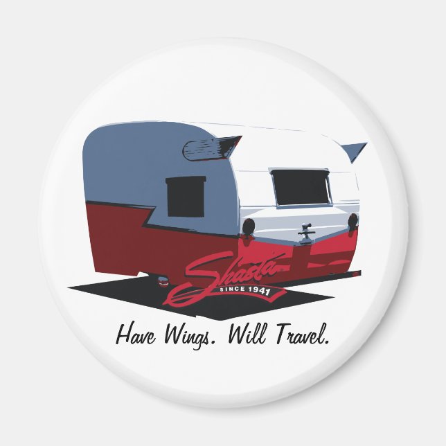 Imán Camper Shasta Vintage - Rojo (Frente)