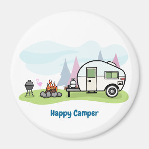 Imán Camper Trailer feliz