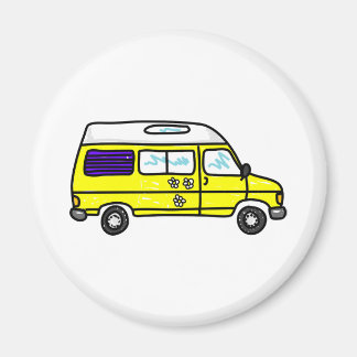 Imán Campervan amarillo