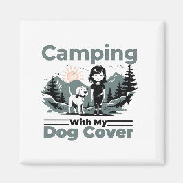 Imán Camping con mi postal de cosecha de perros
