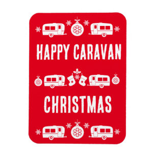 Imán Camping de caravanas felices Navidades