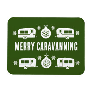 Imán Camping de caravanas felices Navidades