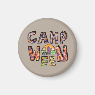 Imán Camping de Halloween   Pun de Word