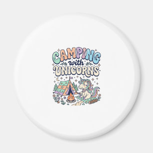 Imán Camping de Unicornios con Sticker Kawaii de Unicor