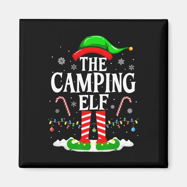 Imán Camping Elf Xmas Divertido Grupo C (Frente)