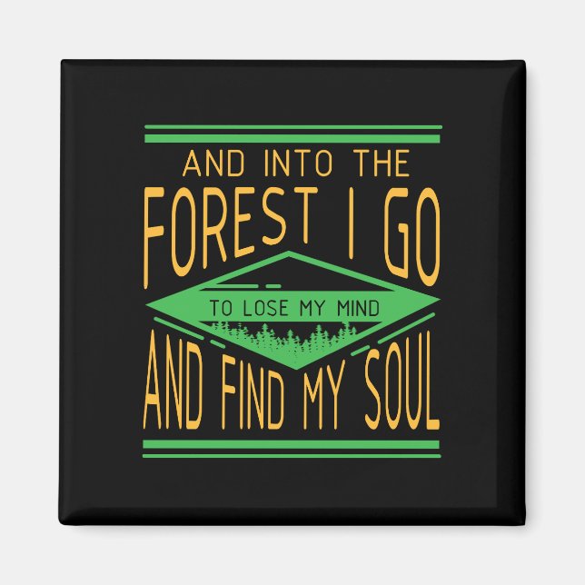 Imán Camping - En el bosque voy a divertida acampada (Frente)