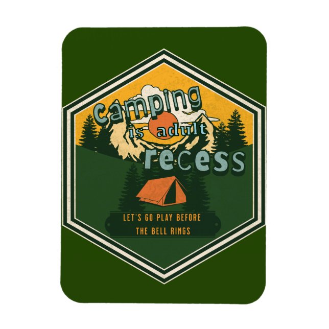 Imán Camping es el recreo adulto, vamos a jugar (Vertical)