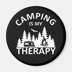 Imán Camping es mi divertido lema de terapia de camper