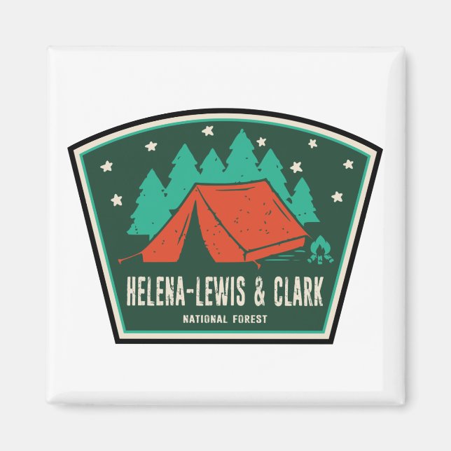 Imán Camping Forestal Nacional Helena-Lewis y Clark (Frente)