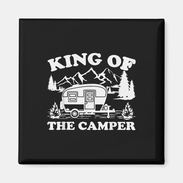 Imán Camping Lover Camper Van King Of The Camper (Frente)