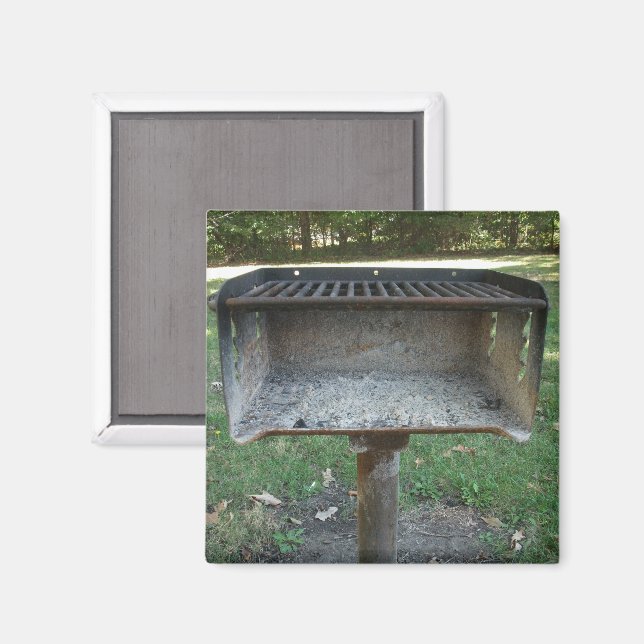 Imán Camping Recuerdos Campground Grill (Anverso/Reverso)