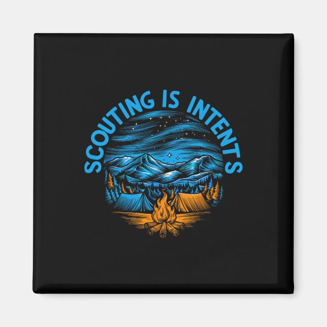 Imán Camping Scouting Is Intents Scout Camper Camping 1 (Frente)