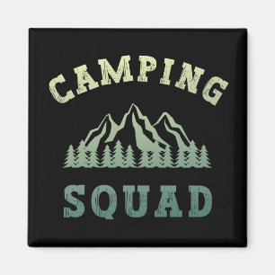 Imán Camping Squad Camping Montañas al aire libre