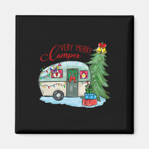 Imán Campista de Navidad muy alegre Santa Campista Camp