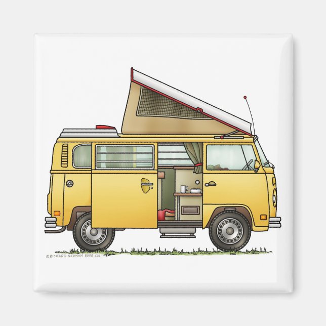 Imán Campmobile Camper Van Magnet (Frente)