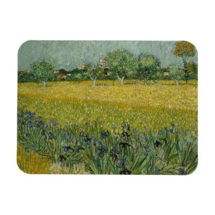 Imán Campo con flores cerca de Arles Premium Magnet