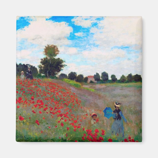 Imán Campo de amapola, Monet (Frente)