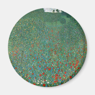 Imán Campo de amapola por Gustav Klimt, Art Nouveau vin