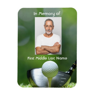 Imán Campo de golf Memorial Photo Golfer Golf Course Go