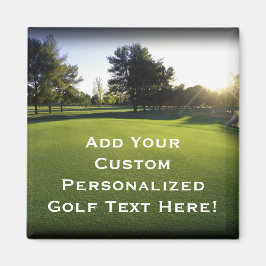 Imán Campo de golf verde al amanecer