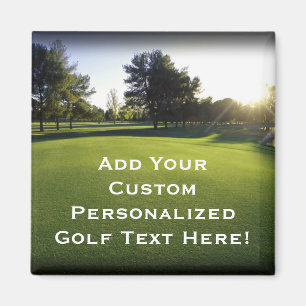 Imán Campo de golf verde al amanecer