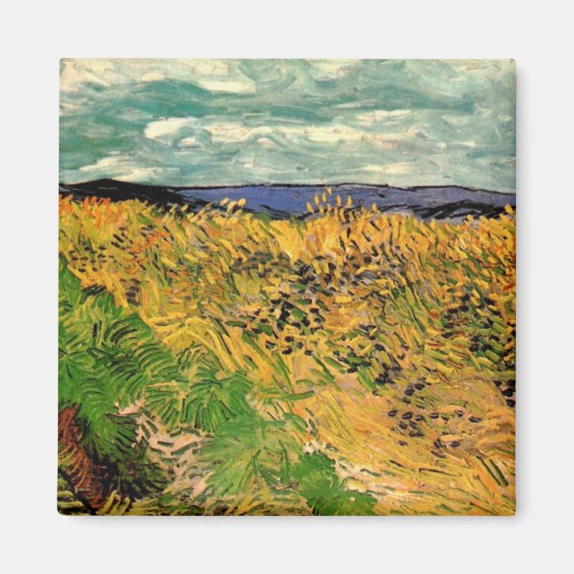 Imán Campo de trigo con acianos de Vincent van Gogh (Frente)
