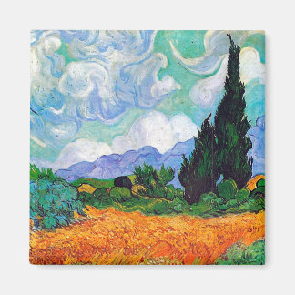Imán Campo de trigo con cipreses Bella Artes Van Gogh
