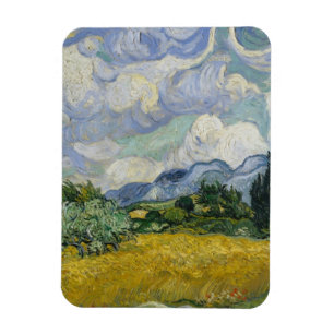 Imán Campo de trigo con cipreses de Vincent van Gogh
