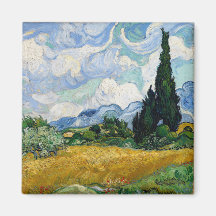 Campo de trigo con cipreses Vincent van Gogh