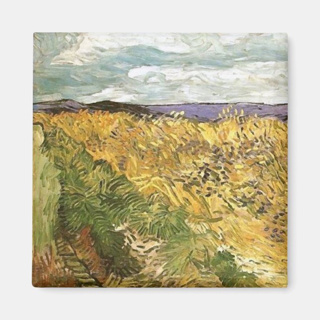 Imán Campo de trigo con Cornflowers Van Gogh Bella Arte (Frente)