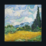 Imán Campo de trigo Van Gogh con cipreses. Impresionism<br><div class="desc">El imán Van Gogh "Campo de Trigo con Cipreses".</div>