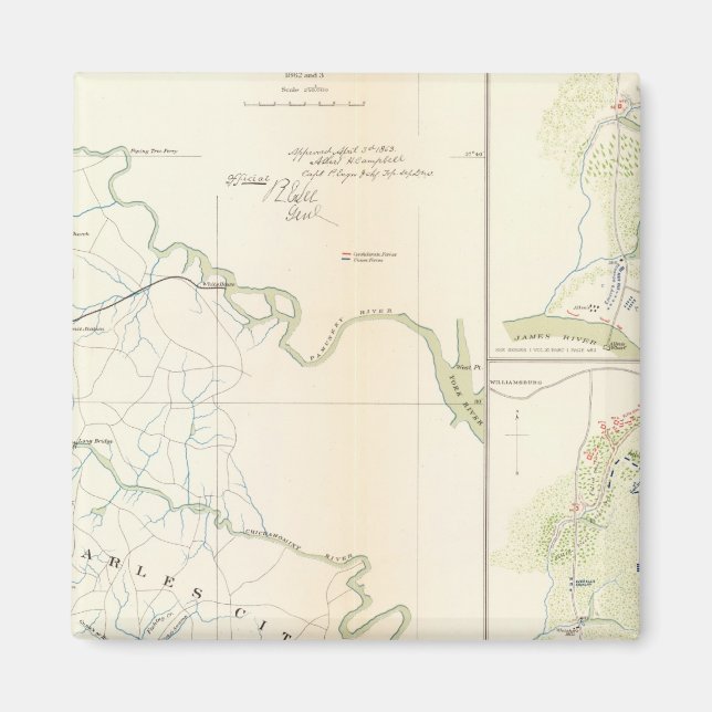 Imán Campos de batalla de Richmond, Va (Frente)