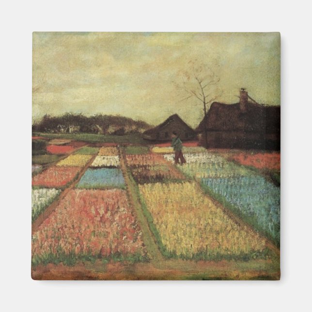 Imán Campos de bulbos por Vincent van Gogh (Frente)