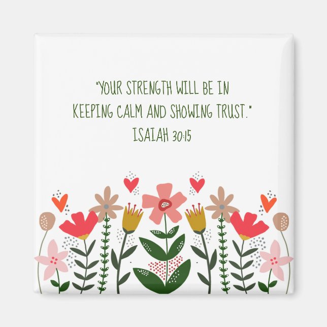 Imán Campos de flores blancos (Frente)