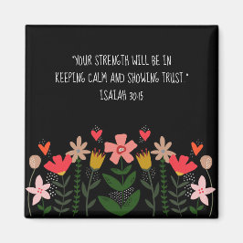 Imán Campos de flores negros