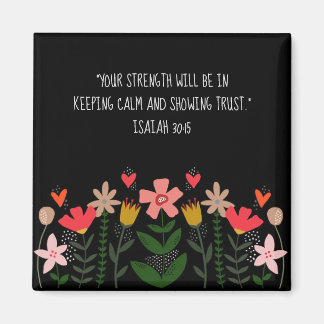 Imán Campos de flores negros