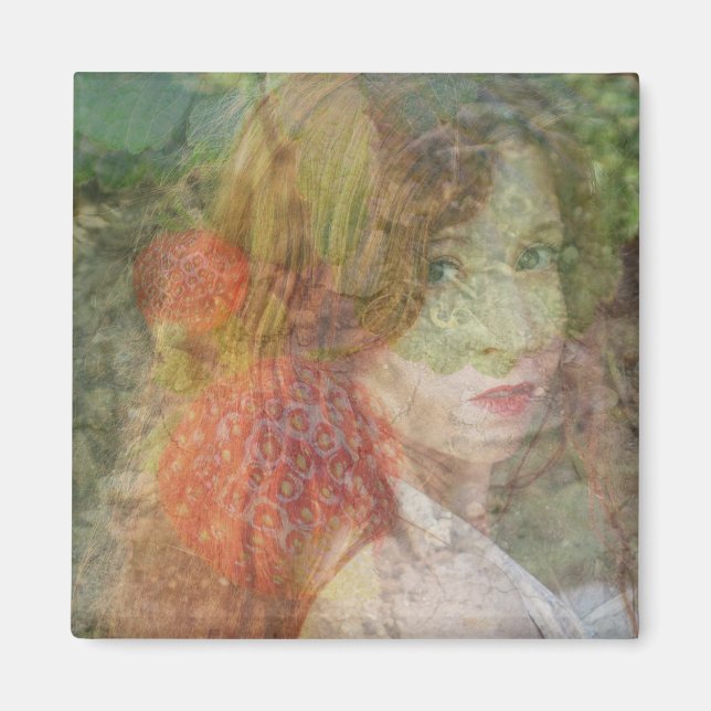 Imán Campos de fresa Nada es real (Frente)