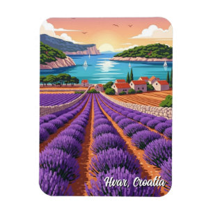 Imán Campos de Lavanda de Hvar Croacia