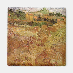 Imán Campos de trigo con Auvers de Vincent van Gogh