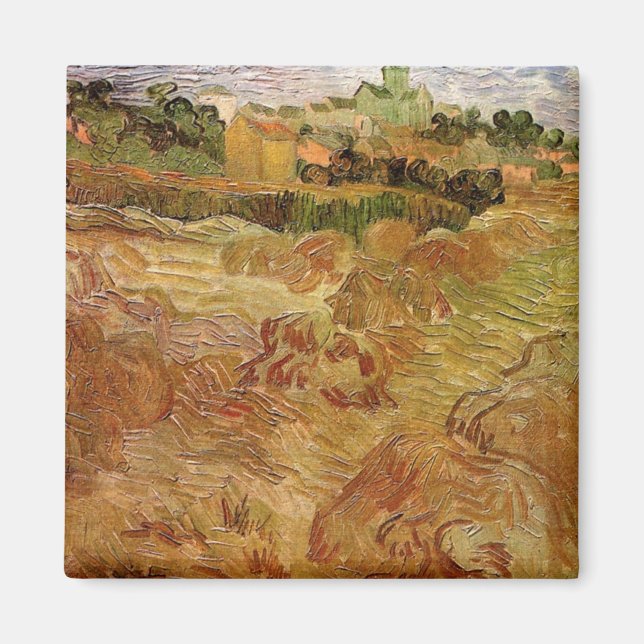Imán Campos de trigo con Auvers de Vincent van Gogh (Frente)